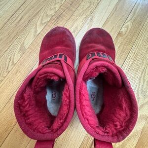 UGG Bold Red Fleece-Lined Boots